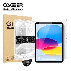 Miếng Dán Bảo Vệ Màn Hình OSGEER Cho iPad Air 8 7 6 5 4 3 11 13 Inch M3 / M2 Gen 12 / 11 / 10 / 9 / 8 / 7 / 6 / 5 A16 Pro 11 / 13 M4 M5, Phim Kính Cường Lực Có Khay Ứng Dụng Tự Động, HD rõ ràng