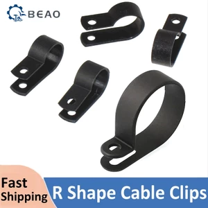 Kẹp cáp Nylon loại R Chất lượng cao Khóa dây cố định Đường kính lỗ 3,2mm ~ 25,4mm