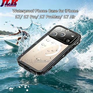 Mùa Hè Bơi Dưới Nước 5M Underwater Waterpoof Phone Case Chống Sốc Ốp Lưng Điện Thoại for iPhone 17 Pro Max Air Từ 360 Ốp Lưng Có
