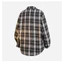 Áo sơ mi nam dài tay công sở màu đen được kiểm tra Áo sơ mi Cotton kẻ sọc Oversize thông thường