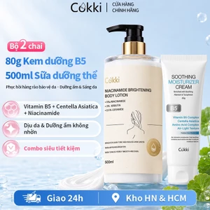 Cokki Sữa Dưỡng Thể Trắng Da 500ml | Cải Thiện Da Thô Ráp | Làm Mờ Vết Thâm Nám | Se Khít Lỗ Chân Lông | Dưỡng Ẩm Lâu Dài | Ngăn Ngừa Khô Da | Thẩm Thấu Tức Thì | Không Nhờn Rít | Phù Hợp Mọi Loại Da