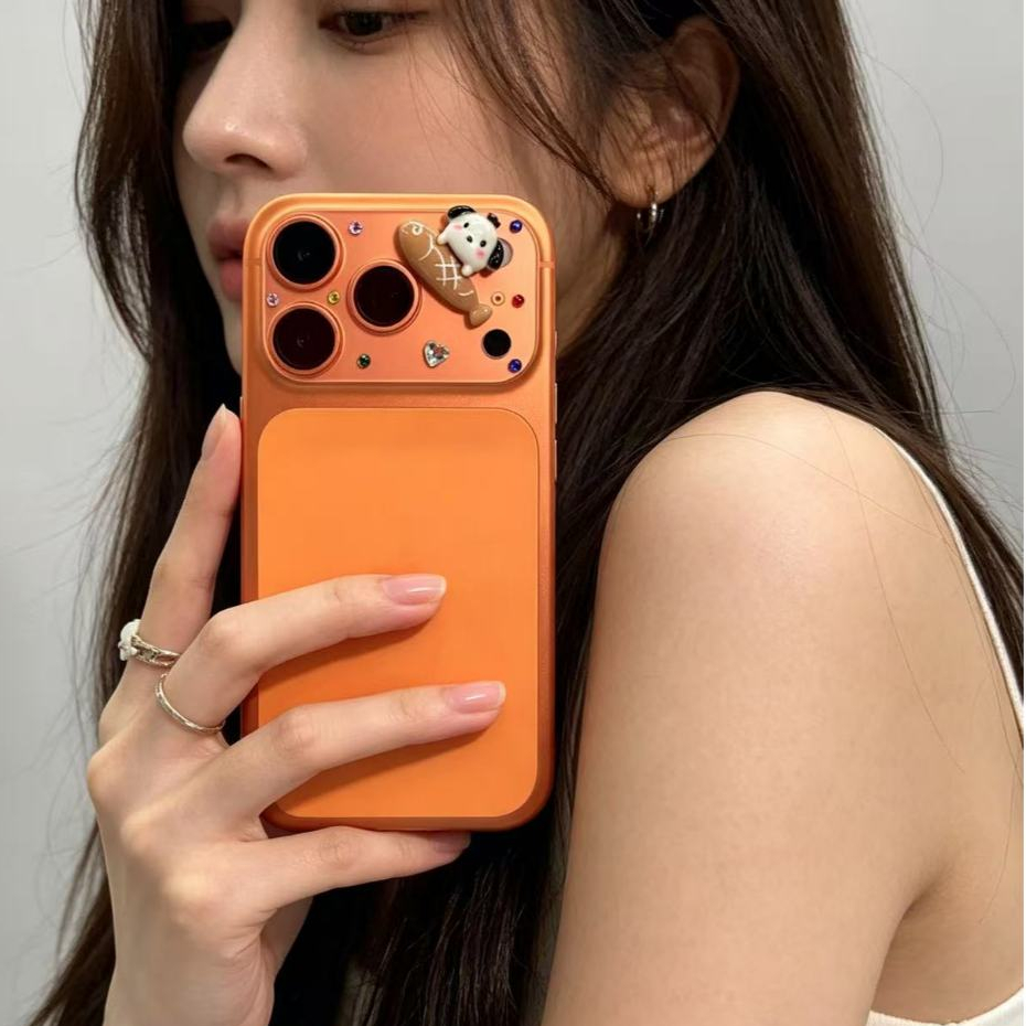 Dán ống kính iPhone 17 Pro Max 17 Pro 3D hoạt hình nổi DIY phong cách ins che toàn bộ chống trầy xước bền bỉ