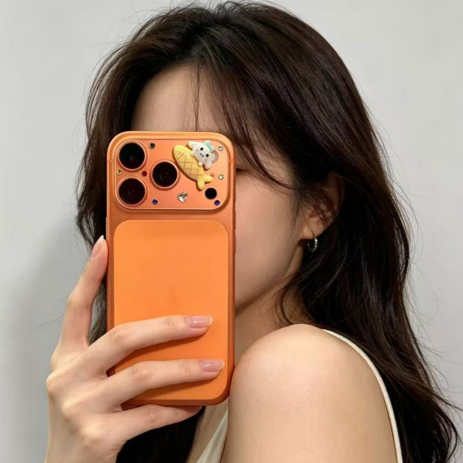Dán ống kính iPhone 17 Pro Max 17 Pro 3D hoạt hình nổi DIY phong cách ins che toàn bộ chống trầy xước bền bỉ