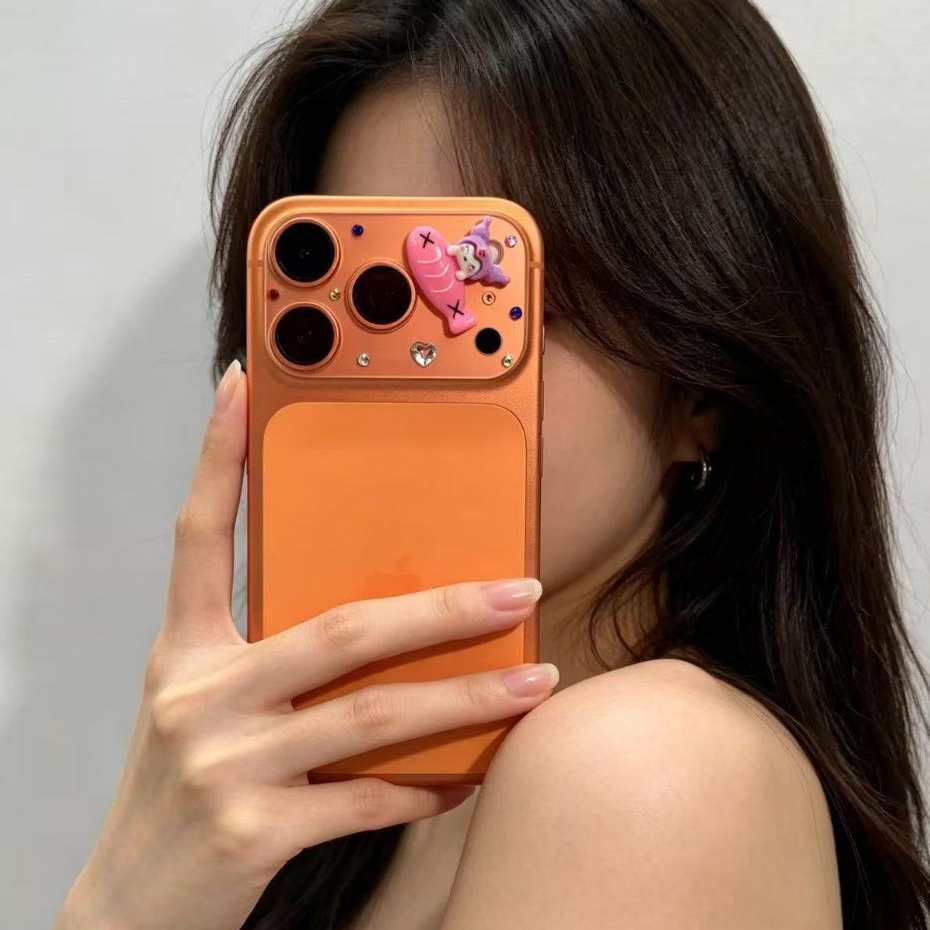 Dán ống kính iPhone 17 Pro Max 17 Pro 3D hoạt hình nổi DIY phong cách ins che toàn bộ chống trầy xước bền bỉ