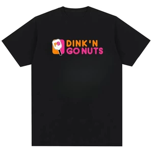 Dink 'nGoNuts Nam Họa Tiết Pickball In Họa Tiết Hình Học Thiết Kế Áo Thun Cotton