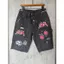Unisex Splash Wash Vintage Quần Short Denim 5 "