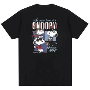 Áo thun cotton thoải mái in họa tiết Snoopy thời trang unisex