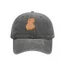 Vintage Capybara Với Lá Ăn Xanh Của Bạn Mũ Bóng Chày Unisex Đau Khổ Rửa Bố Nón Ngộ nghĩnh Capybara Mũ Thời Trang