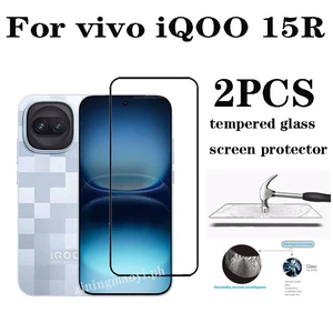 2 Miếng dán bảo vệ màn hình kính cường lực cho Vivo iQOO 15R 15 Ultra, kính cường lực toàn màn hình, chống cháy nổ và chống rơi