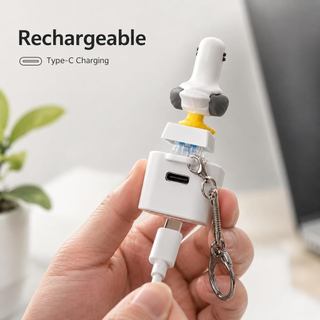ECILY Ngộ nghĩnh Seagull Mỏ Móc Khóa Có Âm Thanh Type-C Sạc Giảm Căng Thẳng Đồ Chơi Phát Sáng Túi Dễ Thương Mặt Dây Chuyền Trang Trí Máy Tính Để Bàn Quà Tặng Mới Lạ