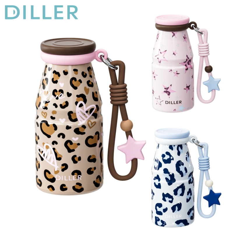 Cốc giữ nhiệt Diller SUS316L Bình cà phê chân không Mini bằng thép không gỉ nóng lạnh 290ml / 10oz D9542