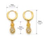 Bông tai thả dứa vàng dành cho nữ Huggie Hoop Dangle CZ Lát lấp lánh kỳ nghỉ nhiệt đới Bãi biển Boho Bông tai may mắn dễ thương dành cho nữ Cô gái Quà tặng thân thiện với tai nhạy cảm cho cô Bestie B