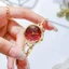 Đồng hồ nữ mới. Mặt số tròn thanh lịch và tối giản. Thích hợp cho ngày tháng, mua sắm, tập hợp và bữa tối. Tặng nàng món quà đẹp nhất (Không hộp)