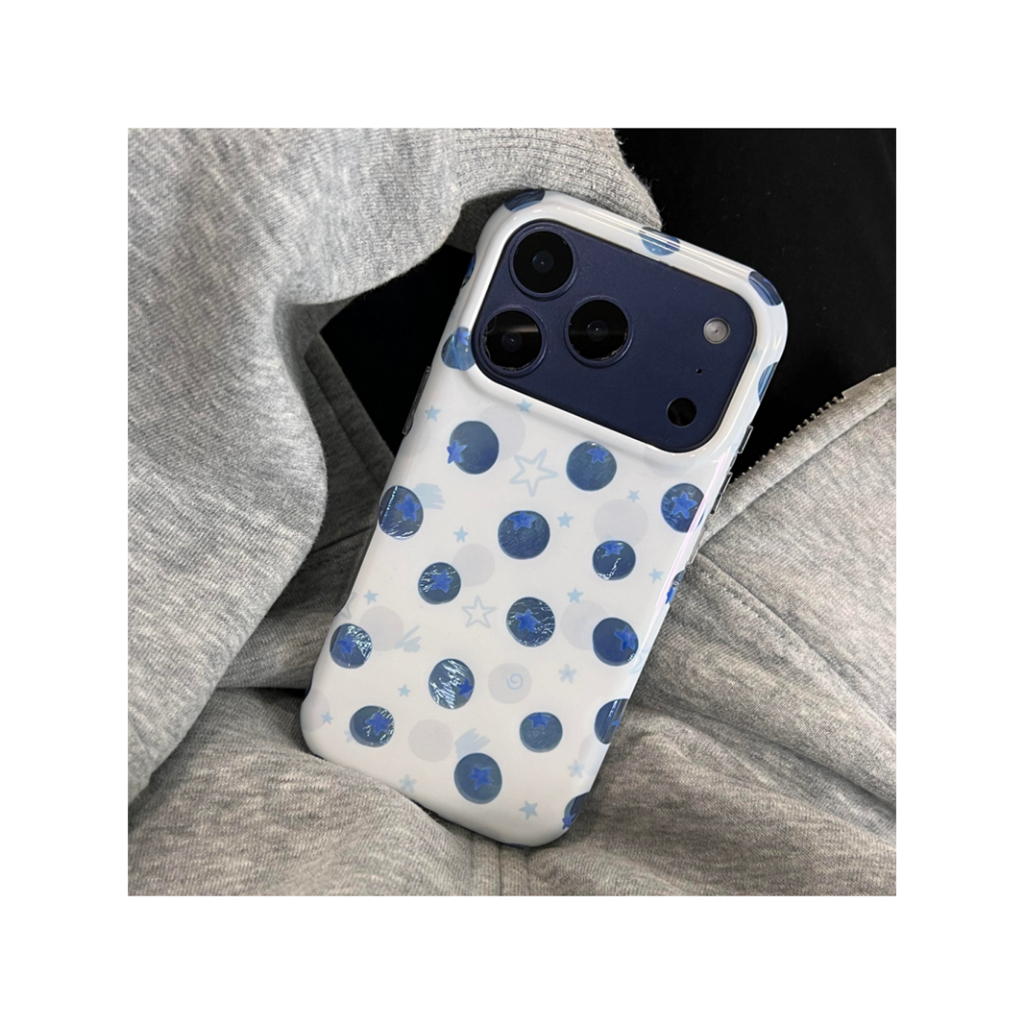 Ốp điện thoại xử lý IMD họa tiết việt quất cho iPhone 17 Pro max