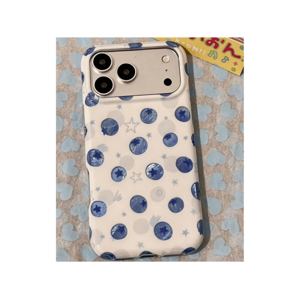 Ốp điện thoại xử lý IMD họa tiết việt quất cho iPhone 17 Pro max