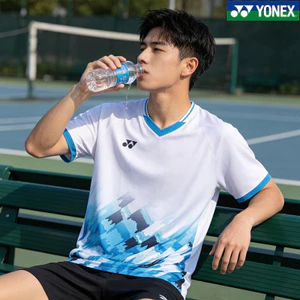 Áo sơ mi tập thể dục ngắn tay thể thao thông thường YONEX, khô nhanh thoáng khí