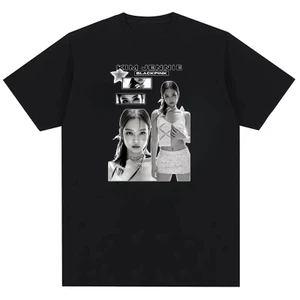 Blackpink Unisex Kim Jennie BLACK PINK thiết kế in hình thời trang cotton nguyên chất thoải mái