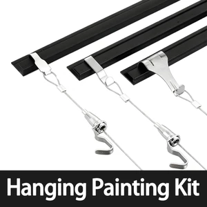 Bộ 2 Dây Thép Không Gỉ Treo Đường Sắt Hình Chữ L Có Móc Có Thể Điều Chỉnh Cho Hệ Thống Treo Hình Được Sử Dụng Trong Triển Lãm Nghệ Thuật