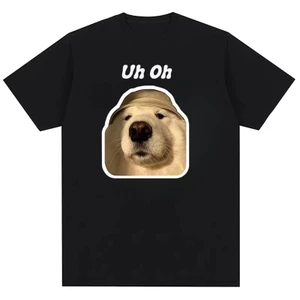 Oh my, họa tiết thiết kế in hình chú chó nhỏ dễ thương, áo thun cotton nguyên chất dành cho nam và nữ