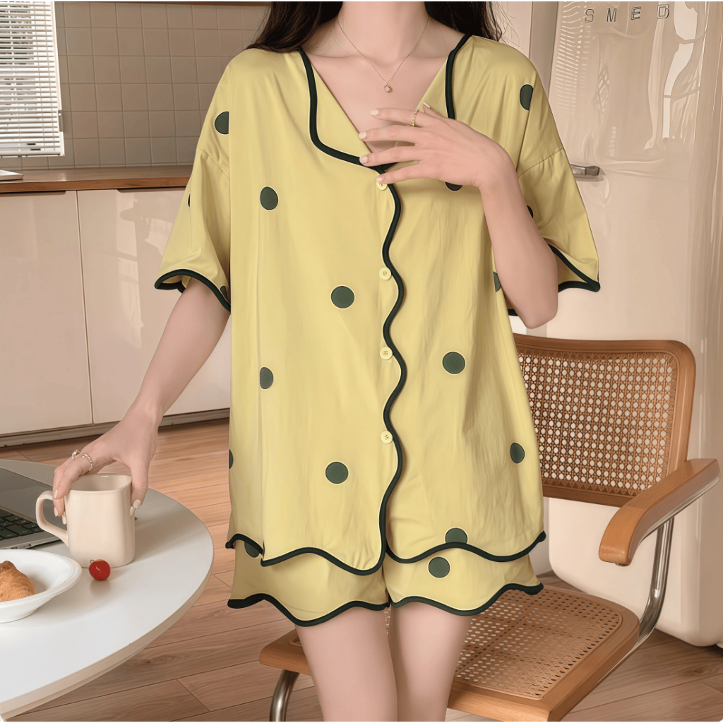 Set đồ ngủ nữ nhiều họa tiết [BÁN CHẠY TRÊN INS] - Form rộng thoải mái, phong cách Hàn Quốc
