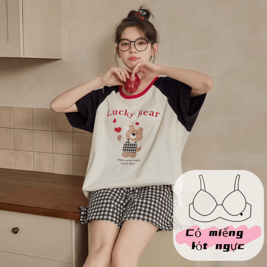 Hoạt Hình Dễ Thương Dachshund Bộ Đồ Ngủ Cho Chó Nữ Có Miếng Lót Ngực Mùa Hè Có Thể Mặc Bên Ngoài Tay Ngắn In Hình Sinh Viên Homewear Bộ Đồ Hai Mảnh