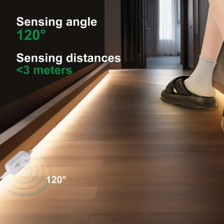 5V USB PIR Cảm biến chuyển động COB LED Strip Light 320LEDs / m Mật độ cao RA90 Chiếu sáng tuyến tính không chấm, Băng LED FOB linh hoạt màu trắng ấm áp cho phòng ngủ Tủ quần áo Đèn ngủ cầu thang