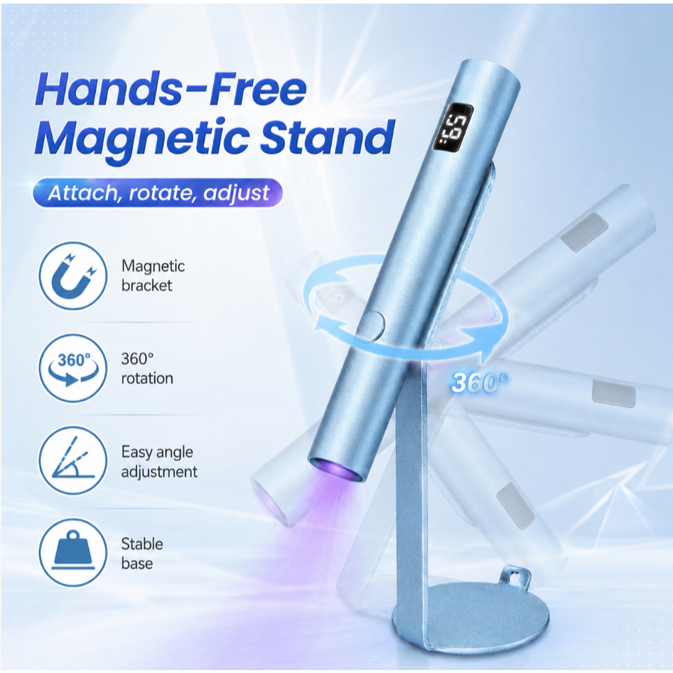 [XT] Đèn Hơ Gel Móng Tay Mini Cầm Tay Dạng Silicon Linh Hoạt Đèn UV Sấy Khô Gel Nhanh Chóng Tiện Lợi