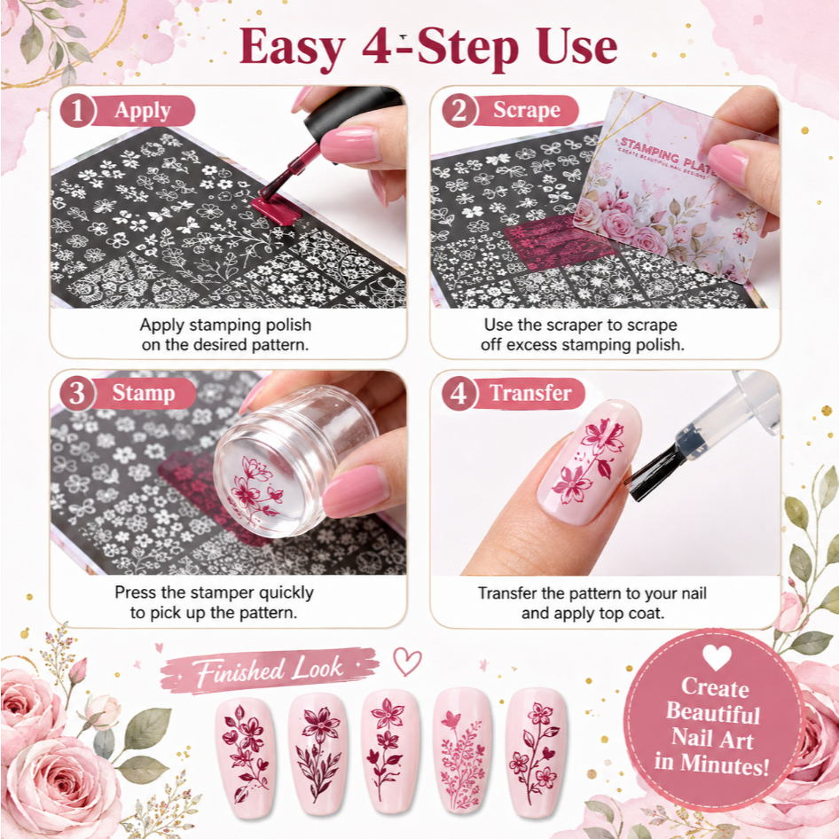 [XT]Thép Dập Vân Móng Tay Họa Tiết Caro Thời Thượng Khuôn Dập Nail Chuyên Dụng Dụng Cụ Trang Trí Móng Cao Cấp