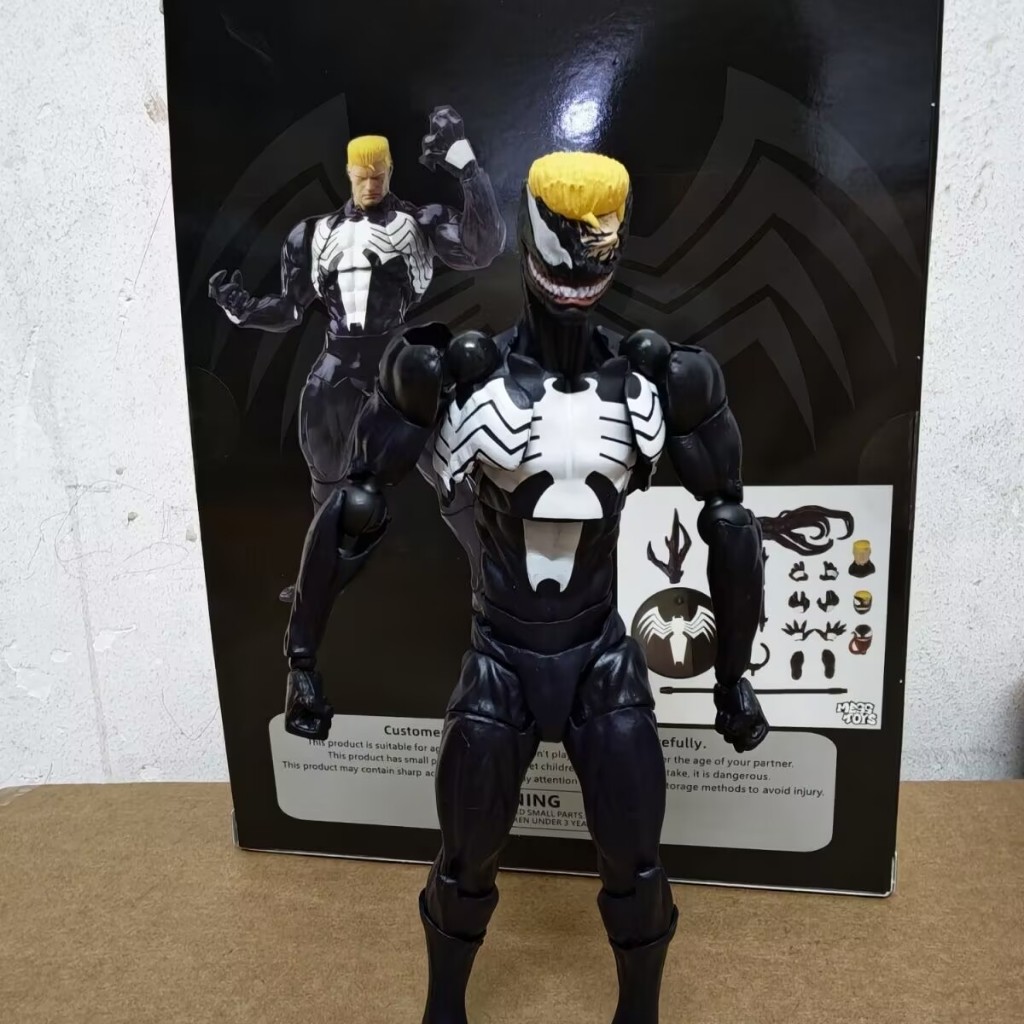 Nhà máy thứ hai K Medium K Venom Ultimate Spider-Man Deadly Neighbor Khớp có thể được trang trí thực hành Quà tặng trẻ em