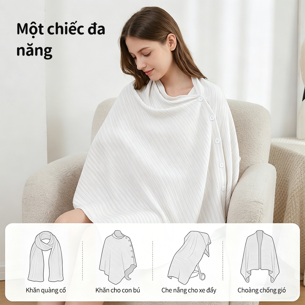 Helalife Đa Năng Đi Chơi Điều Dưỡng Quần Áo Bao Thiết Kế Chống chói Hai Lớp Thoáng Khí Thoải Mái Khăn Điều Dưỡng Bảo Vệ Quyền Riêng Tư Nhẹ Có Thể Gập Lại Lưu Trữ