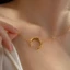 Vòng cổ mặt dây chuyền mặt trăng lưỡi liềm vàng dành cho nữ Dây chuyền tối giản Dainty Y2K Boho Phù thủy Hợp thời trang 2026 Xếp chồng lên nhau Hàng ngày Mặc mạ vàng 18K Đồ trang trí bằng thép không gỉ Quà tặng miễn phí cho cô ấy
