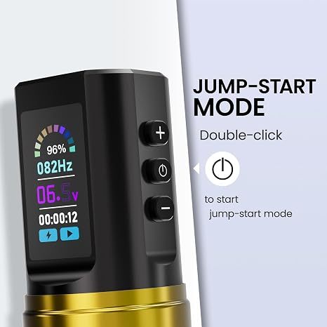 Bút xăm không dây Wormhole - 8V 8000RPM, 4mm Stroke, Màn hình LCD