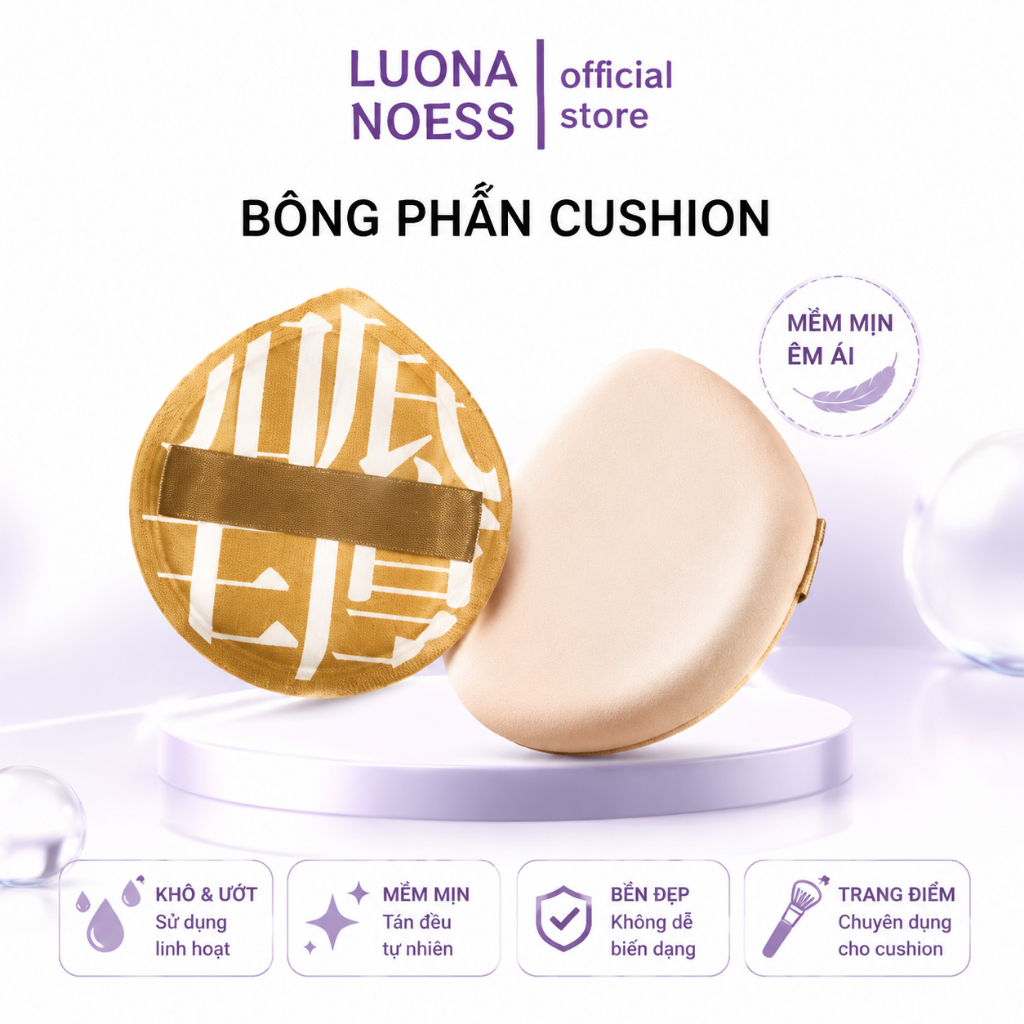 Dụng cụ trang điểm LUONA NOESS Cushion Puff 2g
