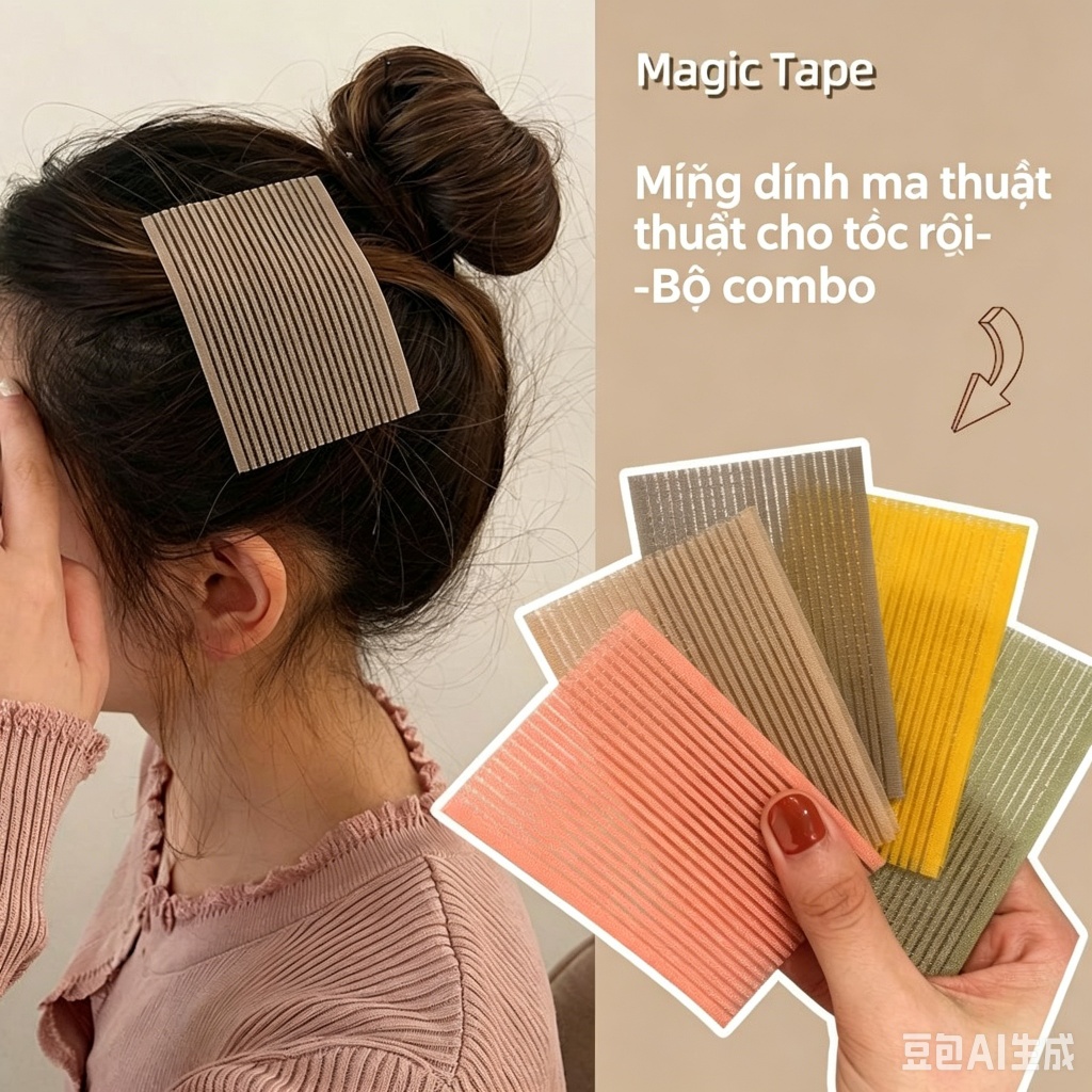 Màu Nổ Tóc Gãy Tidy-up Velcro Nữ 2026 Phong Cách Mới Phụ Kiện Tóc Thời Trang