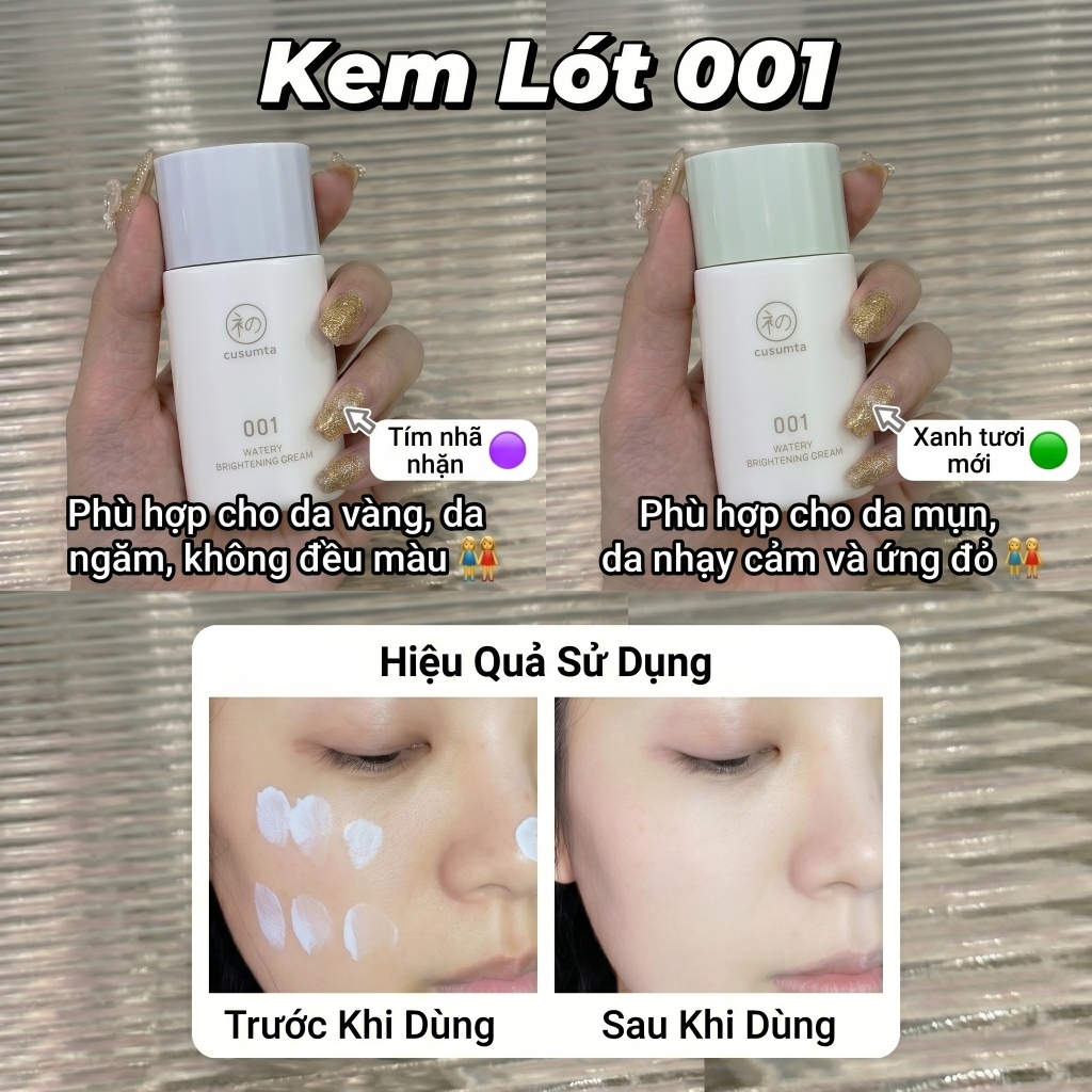 Kem Lót Mặt Trang Điểm Kem Lót Trang Điểm Kiềm Dầu Nâng Tông Che Lỗ Chân Lông Làm Mịn Da Primer 30ml