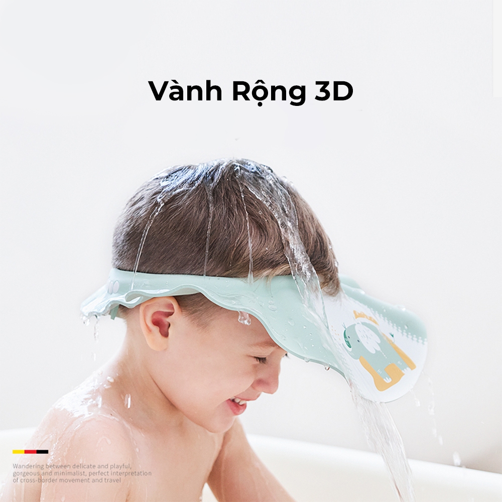 Mũ Gội Đầu Cho Bé Bebear Chống Nước Bảo Vệ Tai Mũ Tắm Gội Trẻ Em