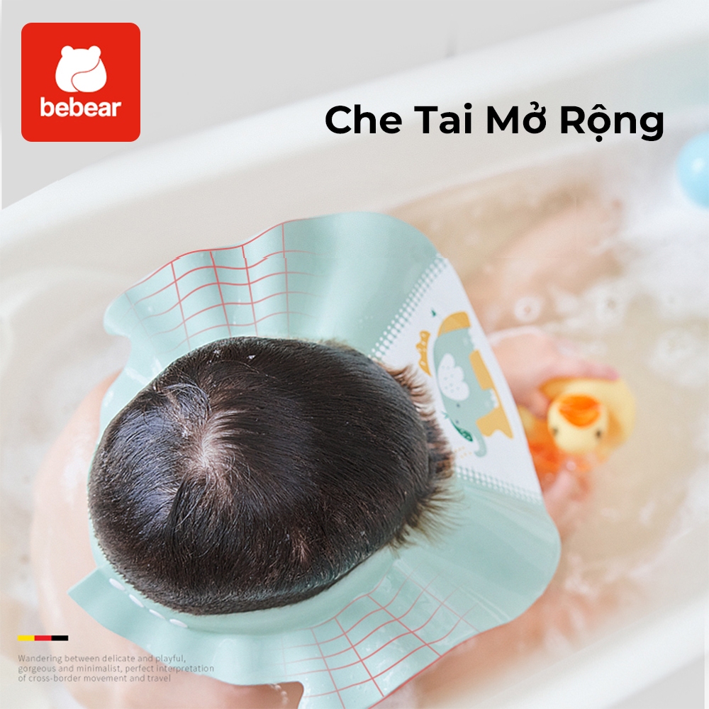 Mũ Gội Đầu Cho Bé Bebear Chống Nước Bảo Vệ Tai Mũ Tắm Gội Trẻ Em