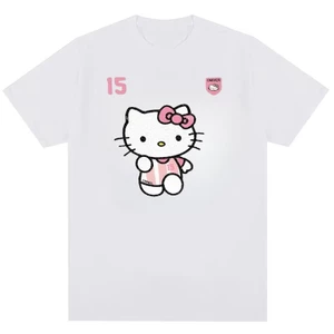 Áo thun Cotton nguyên chất in họa tiết thời trang mèo Kitty Cat mềm mại và thoáng khí