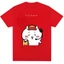 Nhân viên giao hàng của Xiaoba McDonald 's Áo thun cotton nguyên chất in họa tiết vui nhộn dành cho nam và nữ