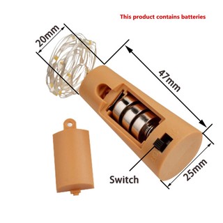 2M 20 LED Enchanting Chai Dây Nút Chai - Đèn Lấp Lánh Cổ Tích Mini Cho Chai Rượu Rỗng, Tiệc, Đám Cưới Lãng Mạn & Ngày Lễ Vibe Thiết Lập
