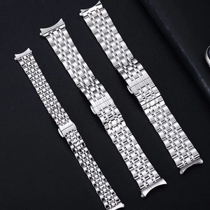 Dây đeo đồng hồ khóa bướm bằng thép không gỉ 00985 / Thép không gỉ được đánh bóng bằng thép không gỉ / 14mm & 20mm & 22mm Dây đeo thay thế đồng hồ thông minh / Chống trầy xước Nam nữ Phụ kiện dây đeo bằng thép thông thường thời trang