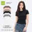 MIDMX Nữ Slim-fit Áo Thun Ngắn Tay 91,5% Cotton Mềm Mại Co Giãn Thắt Lưng Cơ Bản