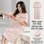 Váy Ngủ Đồ Ngủ Nữ Có Miếng Lót Ngực Mỏng Thoáng Mát Đồ Ở Nhà Mặc Ngoài Tay Ngắn Dễ Thương Size Lớn