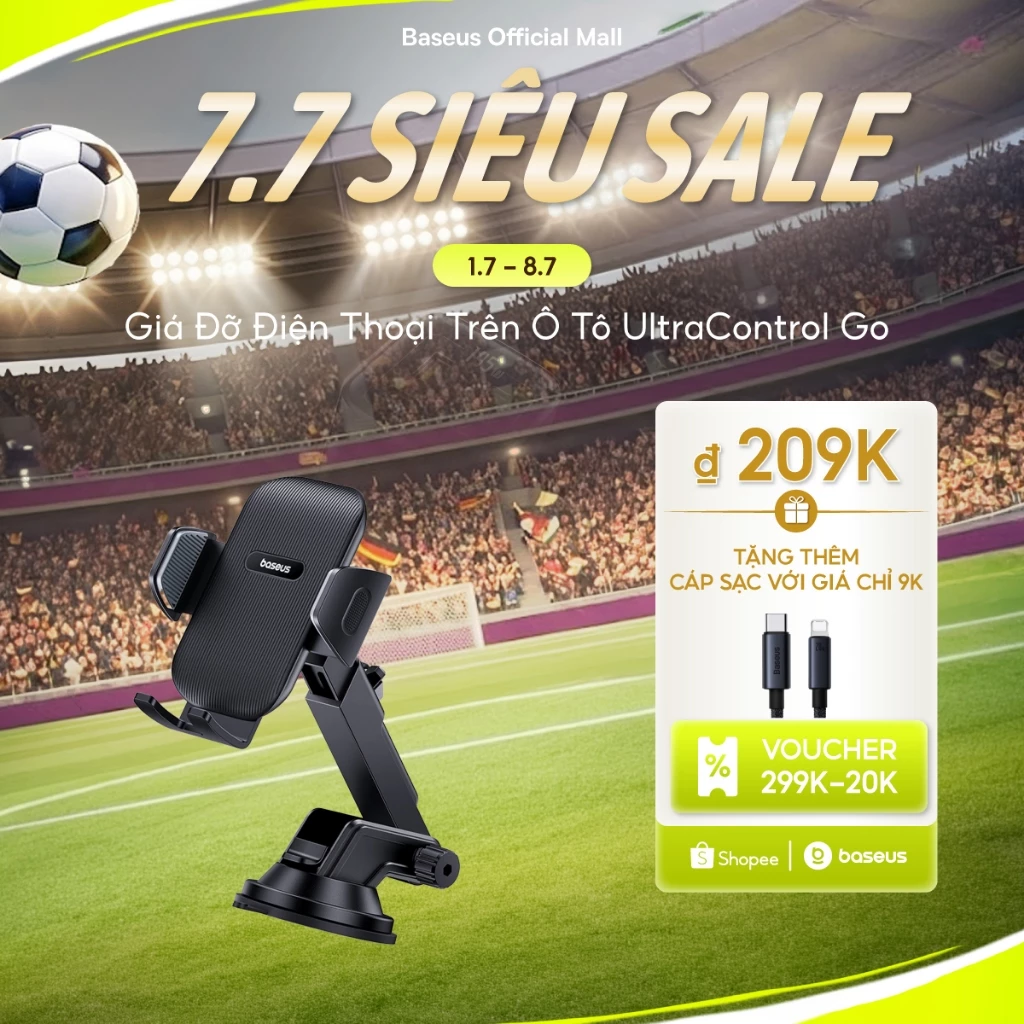 Giá đỡ điện thoại BASEUS có giác hút gắn kính chắn gió xe hơi thích hợp cho Phone Xiaomi Huawei Sams