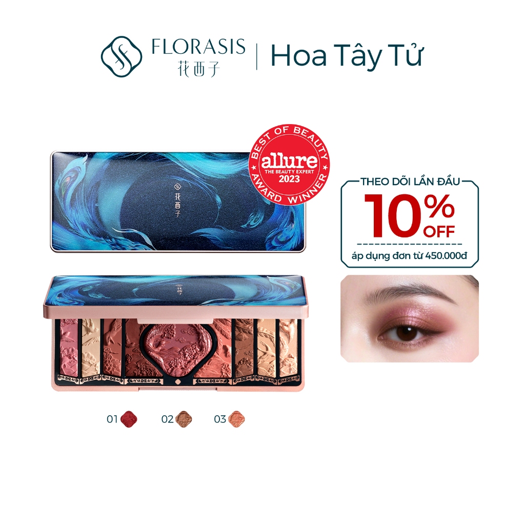 Florasis ( Hoa Tây Tử)  Bộ Trang Điểm Đa Năng Birds of the Phoenix – Phấn Má & Highlight Bách Điểu Triều Phụng 12.8g