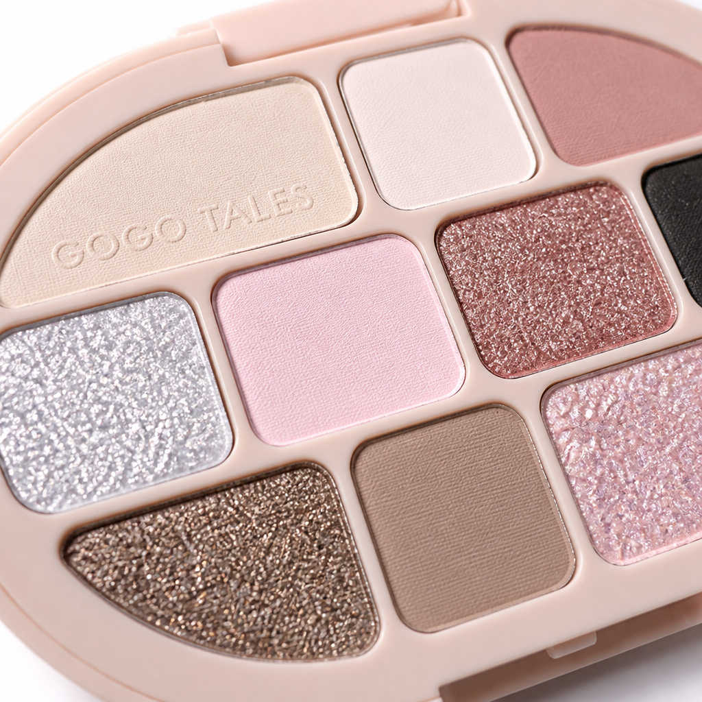 GOGO TALES 【Palette mắt 10 màu】 - Mắt nâu đất, kiêm highlighter, tạo khối, phong cách Lolita dễ thương