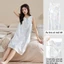 Bộ Đồ Ngủ Cotton, váy ngủ áo vest cổ tròn mỏng, có miếng lót ngực, thoáng mát, phù hợp mùa hè