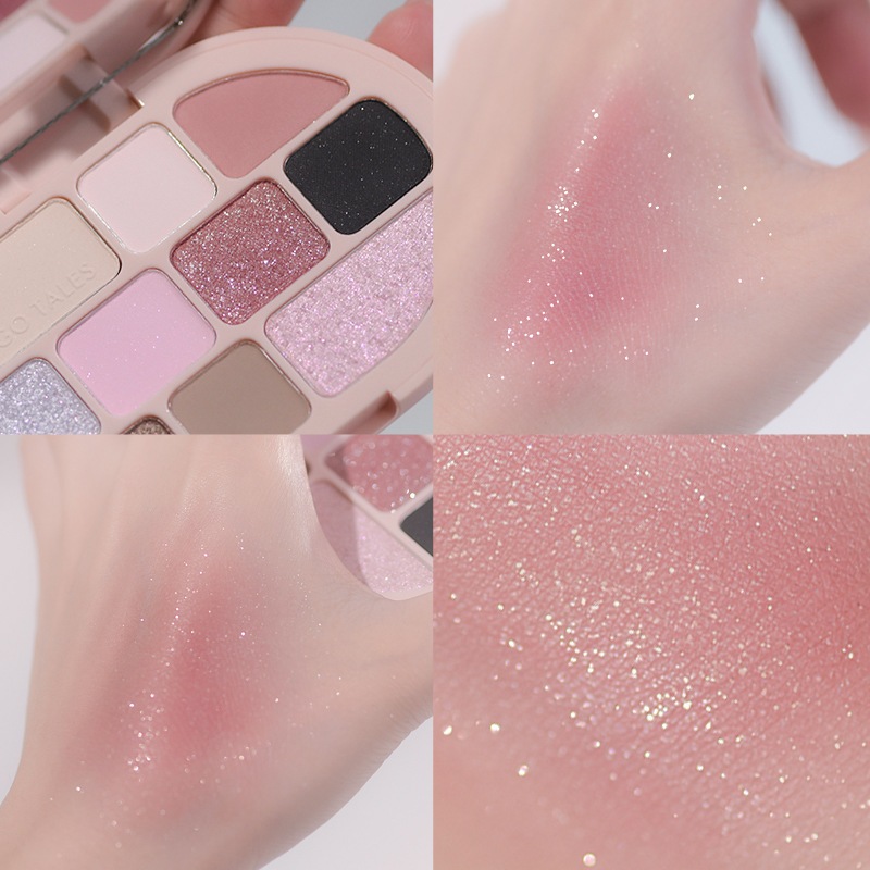GOGO TALES 【Palette mắt 10 màu】 - Mắt nâu đất, kiêm highlighter, tạo khối, phong cách Lolita dễ thương