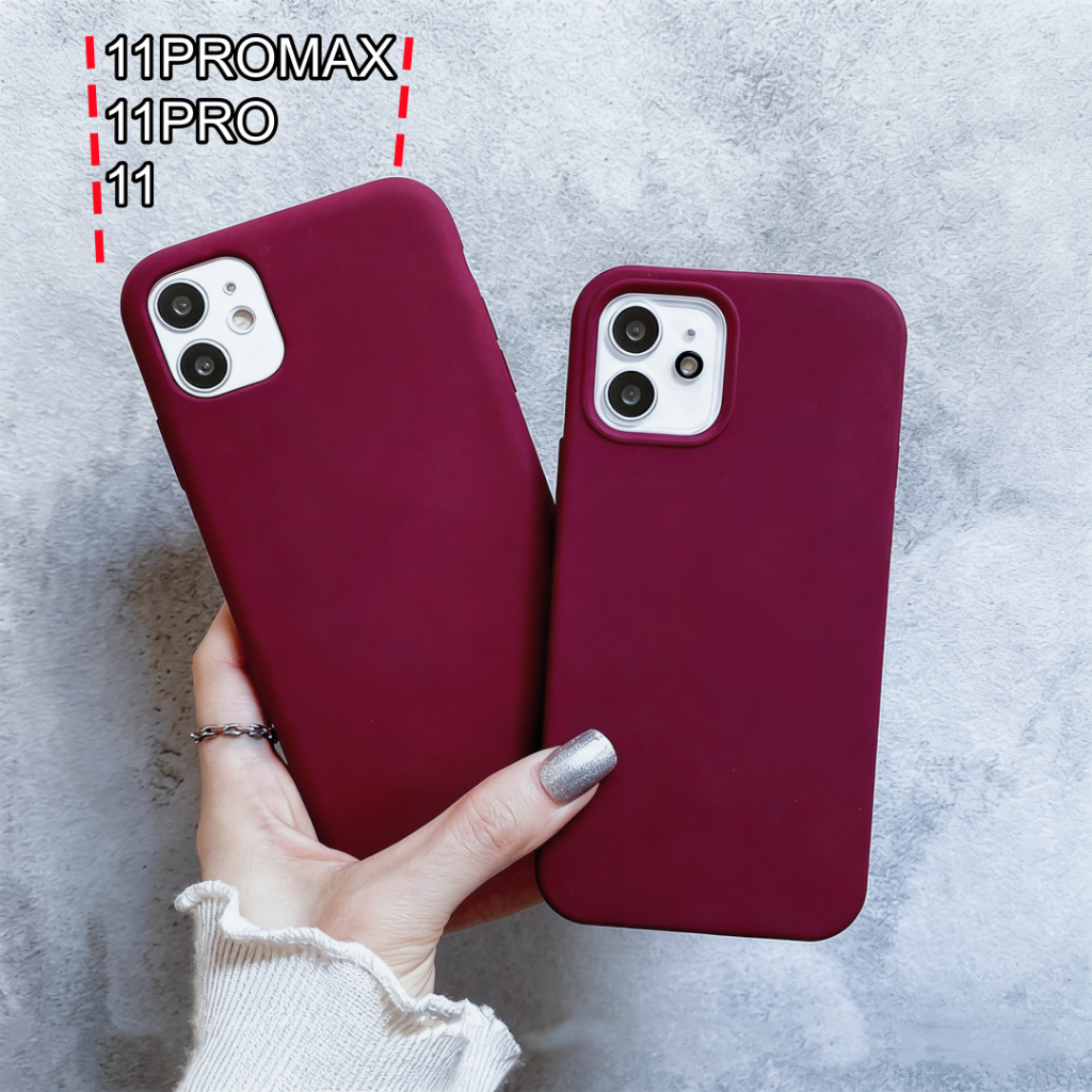 Màu đỏ tím (Chất lượng cao) cho iPhone 17 / 16 / 15 / 14 / 13 / 12 / 11 / Pro Max Air mini Xs Max Xr 7 8 Plus SE Vỏ điện thoại silicon lỏng bảo hiểm toàn diện