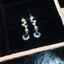Bạc Sóng Tròn Zircon Thả Bông Tai Màu Hồng Lớn Tròn Zircon Tòn Ten Bông Tai Sáng Bóng Tuyến Tính Dây Chuyền Bông Tai Dài Nữ Trang Sức Hàng Ngày